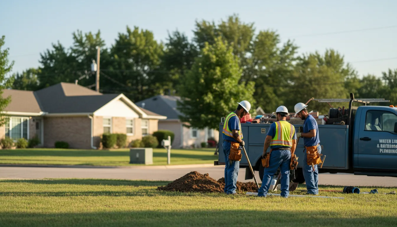Residential water line and bathroom plumbing service in Los Indios, TX